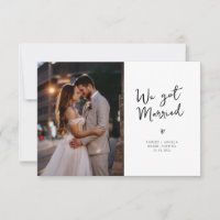 we got married photo wedding announcement