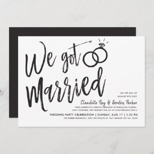 We Got Married   Post Wedding Party Invitation