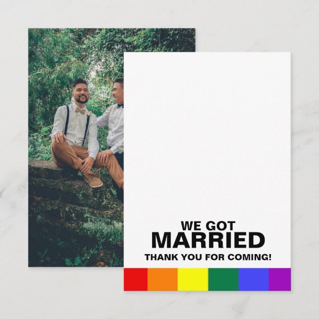We Got Married Thank You For Coming Card (Front/Back)