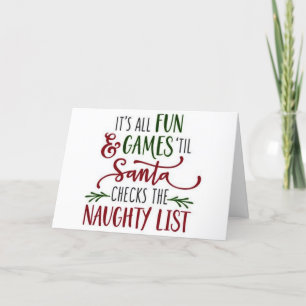 WE HAD "FUN" MAKING THE *NAUGHTY LIST* TOGETHER HOLIDAY CARD