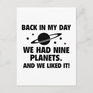 We Had Nine Planets Postcard