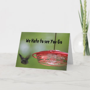 We Hate to see You Go Volunteer Retirement Card