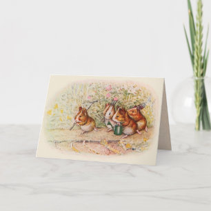 We Have a Little Garden Guinea Pigs Greeting Card