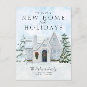 We Have a New Home for the Holidays Moving Announcement Postcard
