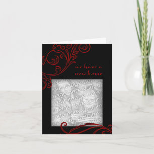we have a new home : red flourish announcement