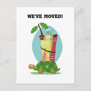 we have moved address card funny cartoon