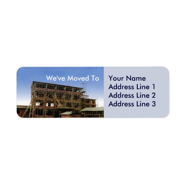 We Have Moved Address Change Sheets of Label (Front)