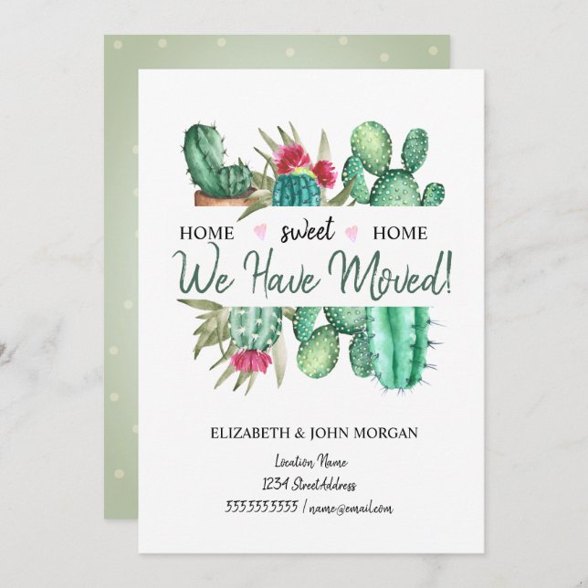 We Have Moved,Cactus Polka Dots (Front/Back)