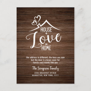 We have Moved Chalkboard Moving Announcement Postcard