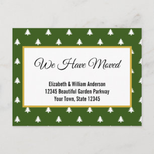 We Have Moved Christmas Tree Moving Announcement Postcard