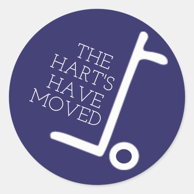 We Have Moved Classic Round Sticker (Front)