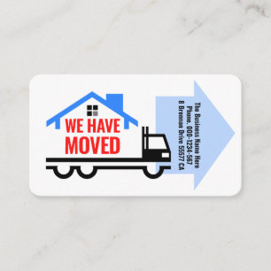 WE HAVE MOVED Company Business Card