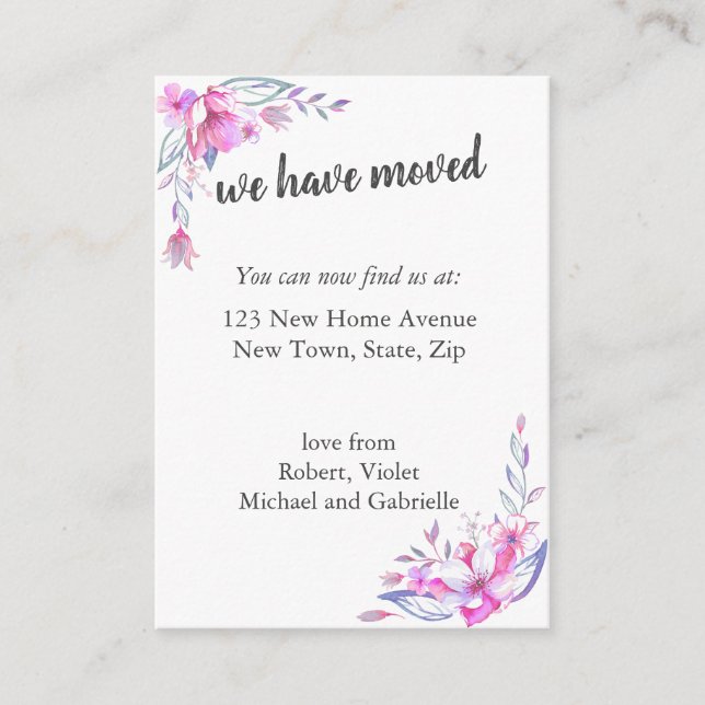 We Have Moved - Custom Photo and New Address Enclosure Card (Front)