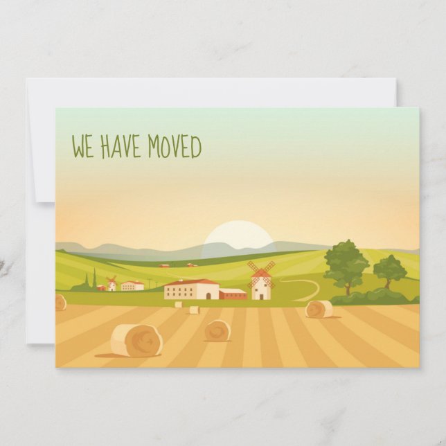 We Have Moved Farm Change of Address Cute Moving Announcement (Front)