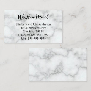 We Have Moved Faux Marble Moving Announcement