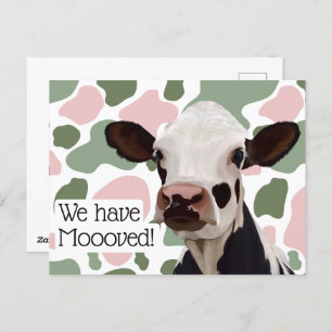We Have Moved Fun And Punny Announcement  Postcard