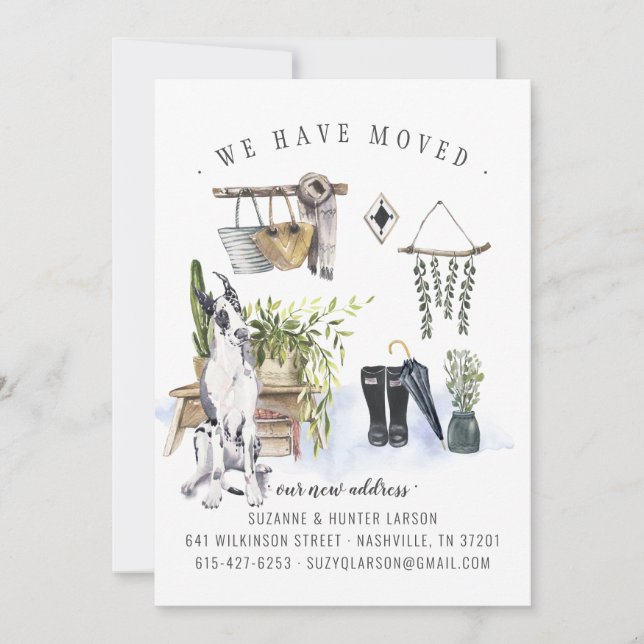 We Have Moved | Great Dane Moving Announcement (Front)