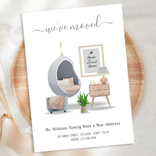 We Have Moved l Clean Watercolor Change Of Address Announcement