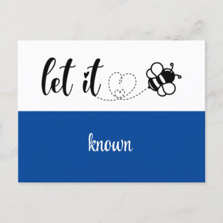 We Have Moved | Modern Let It 'Bee" Known Postcard