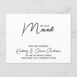 We Have Moved Modern Typography New Address Moving Announcement Postcard