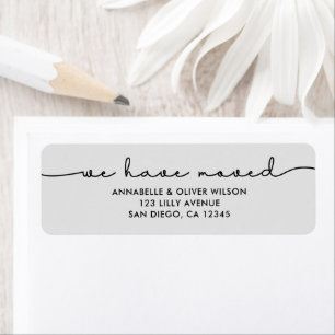We Have Moved Modern Typography Return Address