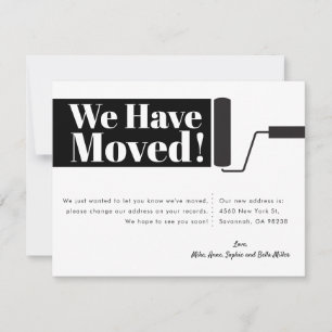 We Have Moved Moving Announcement Card