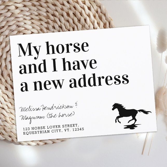 We Have Moved My Horse And I Equestrian Moving Announcement Postcard (Creator Uploaded)