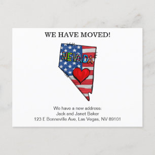 We Have Moved Nevada States Moving Announcement Po Postcard