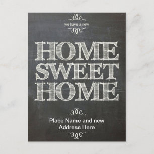 We have Moved New Address Chalkboard Postcard