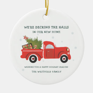 We Have Moved New Address Christmas Moving Ceramic Ornament