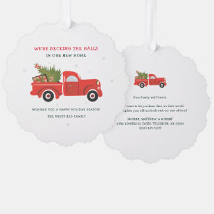 We Have Moved New Address Christmas Moving Ornament Card