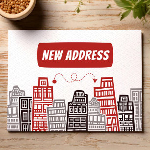 We have moved new address moving announcement card