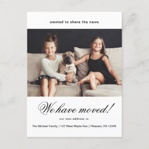 We Have Moved New Address Photo Announcement Postcard