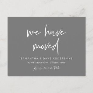 We have moved, New Home Address Announcement Postcard