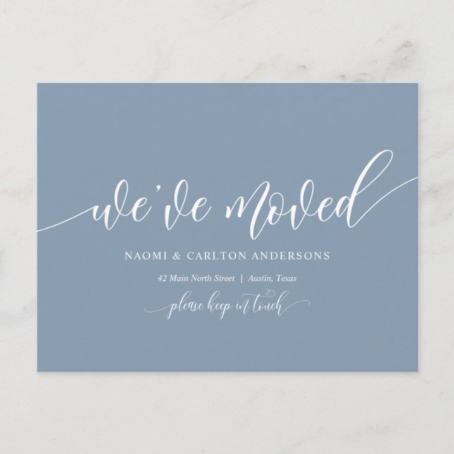 We Have Moved, New Home Address Announcement Postcard (Front)