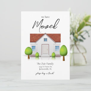 We Have Moved New Home Simple Minimalist Announcement