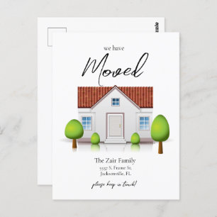 We Have Moved New Home Simple Minimalist Magnet Postcard