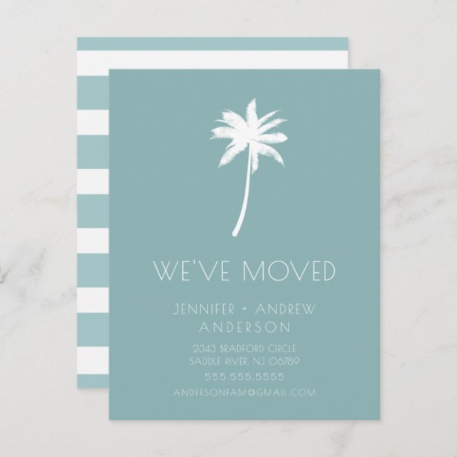 We Have Moved Palm Tree Moving Announcement (Front/Back)