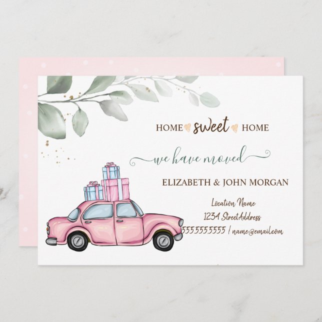 We Have Moved,Pink Car Presents (Front/Back)