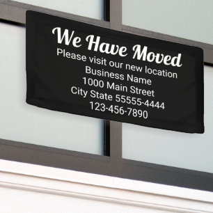 We Have Moved Please Visit Our New Location Black Banner