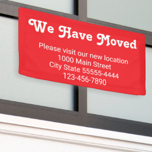 We Have Moved Please Visit Our New Location Red Banner
