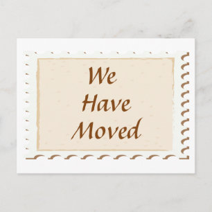 We Have Moved Postage Card