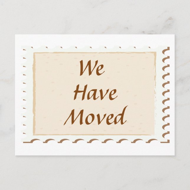 We Have Moved Postage Card (Front)