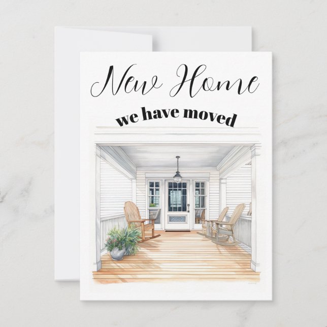 We Have Moved to a New Home Card (Front)