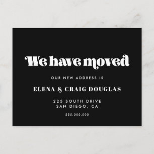 We have moved Vintage moving Announcement Postcard