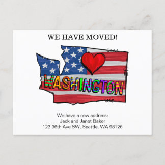 We Have Moved Washington States Moving Announcemen Postcard