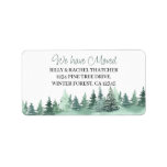 We have Moved Watercolor Green Winter Pine Forest Label<br><div class="desc">We have Moved return address labels to draw attention to your new address. Design features Watercolor Green Winter Pine Forest - perfect for general mail, winter events, christmas cards, change of address and holiday moving announcements etc. The template is ready for you to add your name and address and you...</div>