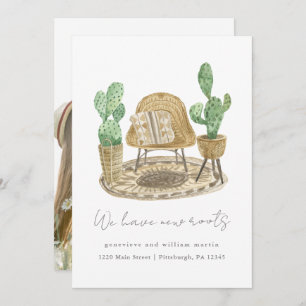 We Have New Roots Plants New Home Moving Photo Announcement