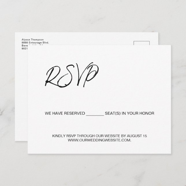 We have reserved seats for you template budget postcard (Front/Back)