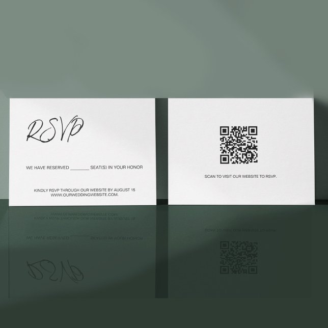 We have reserved seats for you template QR CODE (Reserved seats wit electronic RSVP QR code.)